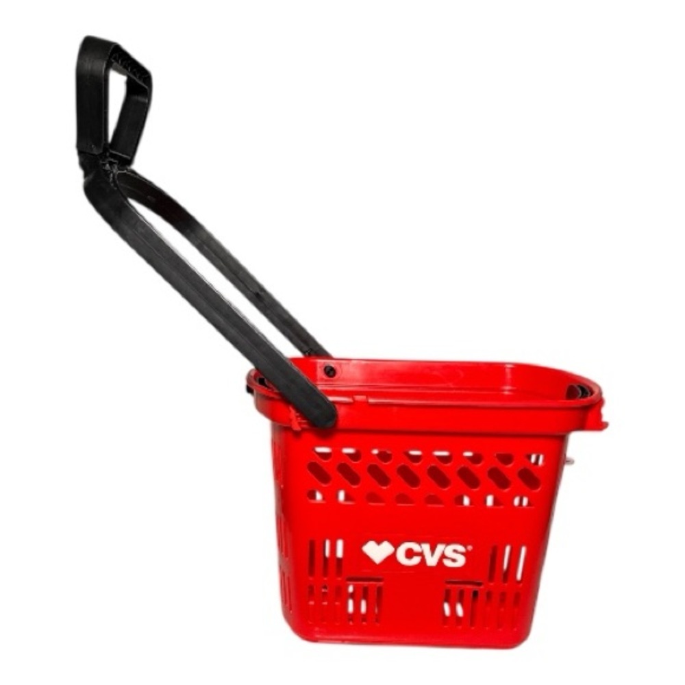 CVS Mini Shopping Cart Basket With Wheels Toy Collectors Item RARE